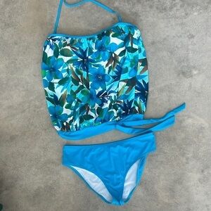 DHgate swimsuit Blue Floral Tankini Set size XL